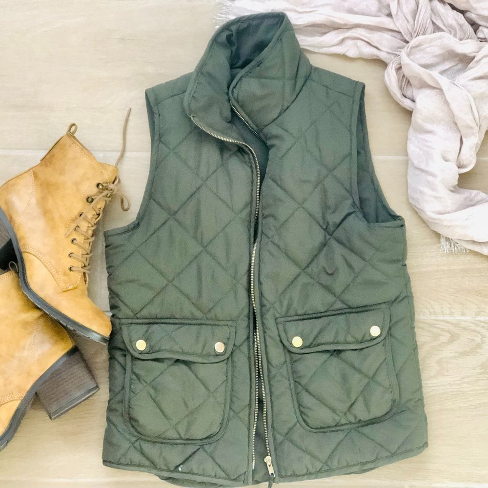 Hunter Green Puff Vest